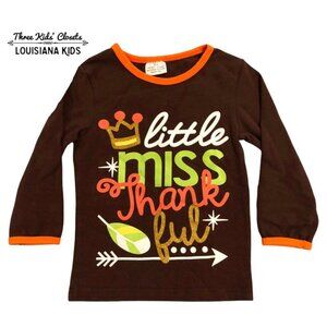 Boutique XS (2-3Y) Thanksgiving Tee Shirt Little Miss Thankful